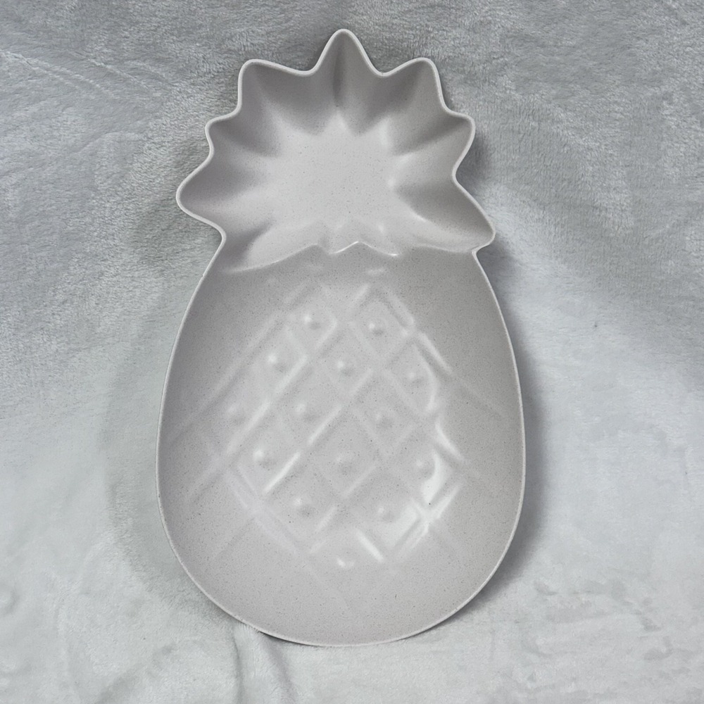 Sun Squad Pineapple Shaped White Melamine Serving Bowl 14x9",‎ New Target Brands